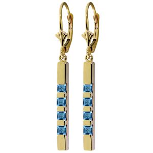 ALARRI 0.7 Carat 14K Solid Gold Forseti Blue Topaz Earrings