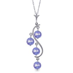 ALARRI 2 Carat 14K Solid White Gold Holding On Tanzanite Necklace