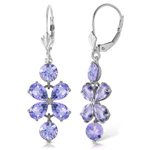 ALARRI 5.32 CTW 14K Solid White Gold Daylight Again Tanzanite Earrings