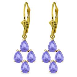 ALARRI 4.5 Carat 14K Solid Gold Leverback Earrings Tanzanite