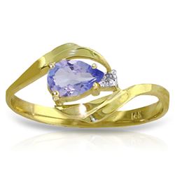 ALARRI 0.51 CTW 14K Solid Gold Daffodil Delight Tanzanite Diamond Ring