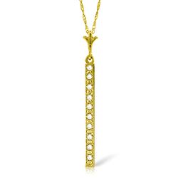 ALARRI 0.05 Carat 14K Solid Gold Necklace Bar Natural Diamond