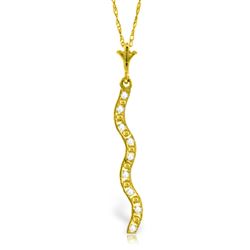 ALARRI 0.05 CTW 14K Solid Gold Winding Road Diamond Necklace