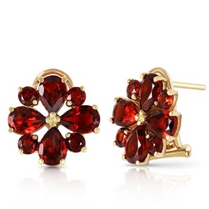 ALARRI 4.85 Carat 14K Solid Gold Fiore Garnet Earrings