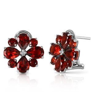 ALARRI 4.85 CTW 14K Solid White Gold Sultry Touch Garnet Earrings