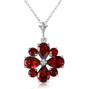 ALARRI 2.43 CTW 14K Solid White Gold Prequel Garnet Necklace