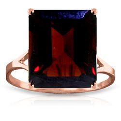 ALARRI 7 Carat 14K Solid Rose Gold Ring Natural Octagon Garnet