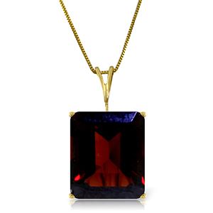 ALARRI 7 Carat 14K Solid Gold Necklace Octagon Garnet