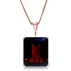 ALARRI 14K Solid Rose Gold Necklace w/ Octagon Garnet