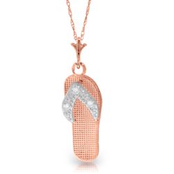 ALARRI 14K Solid Rose Gold Choe Necklace w/ Natural Diamonds