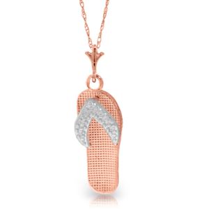 ALARRI 14K Solid Rose Gold Shoe Necklace