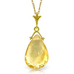 ALARRI 5.1 CTW 14K Solid Gold Enthusiasm Citrine Necklace