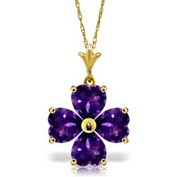 ALARRI 3.8 Carat 14K Solid Gold Desdemonia Amethyst Necklace