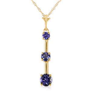 ALARRI 1.25 Carat 14K Solid Gold Evening Of Poetry Tanzanite Necklace