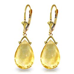 ALARRI 10.2 Carat 14K Solid Gold Fortune Citrine Earrings