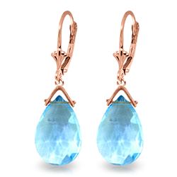 ALARRI 10.2 Carat 14K Solid Rose Gold Blue Topaz Joy Earrings