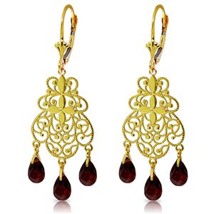 ALARRI 3.75 Carat 14K Solid Gold Mystere Garnet Earrings