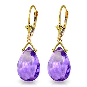 ALARRI 10.2 Carat 14K Solid Gold Fortune Amethyst Earrings