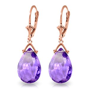 ALARRI 10.2 Carat 14K Solid Rose Gold Amethyst Joy Earrings