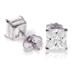 ALARRI 4 Carat 14K Solid White Gold Ecstacy Cubic Zirconia Earrings