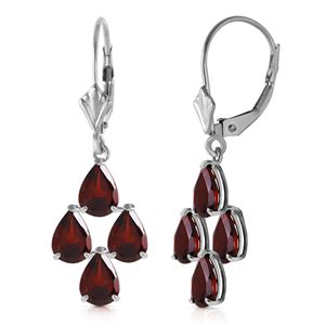 ALARRI 4.5 CTW 14K Solid White Gold Walk Boldly Garnet Earrings