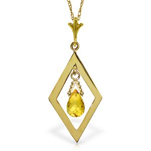 ALARRI 0.7 Carat 14K Solid Gold Altogether Citrine Necklace