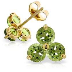 ALARRI 1.5 Carat 14K Solid Gold Long Term Intentions Peridot Earrings