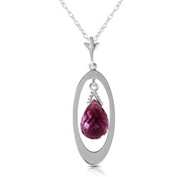 ALARRI 0.7 Carat 14K Solid White Gold Life's Pleasure Amethyst Necklace