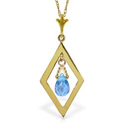 ALARRI 0.7 Carat 14K Solid Gold Carlitta Blue Topaz Necklace