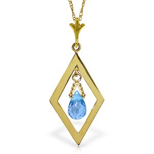 ALARRI 0.7 Carat 14K Solid Gold Carlitta Blue Topaz Necklace