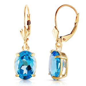 ALARRI 6.25 Carat 14K Solid Gold Encourage Blue Topaz Earrings