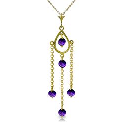 ALARRI 1.5 CTW 14K Solid Gold Simply Sweet Amethyst Necklace