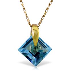 ALARRI 1.16 Carat 14K Solid Gold Reverie Blue Topaz Necklace