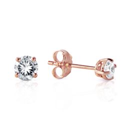 ALARRI 0.3 Carat 14K Solid Rose Gold Stud Earrings 0.30 Carat Natural Diamond