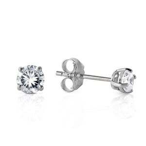 ALARRI 0.3 Carat 14K Solid White Gold Stud Earrings 0.30 Carat Natural Diamond