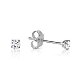 ALARRI 0.1 Carat 14K Solid White Gold Stud Earrings 0.10 Carat Natural Diamond