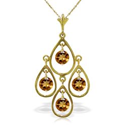 ALARRI 1.2 Carat 14K Solid Gold Ray Of Love Citrine Necklace