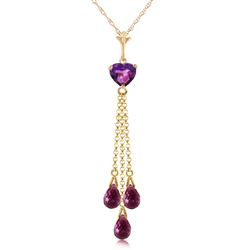 ALARRI 4.75 CTW 14K Solid Gold Always Love Amethyst Necklace