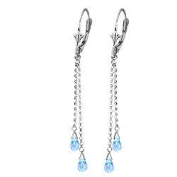 ALARRI 2.5 Carat 14K Solid White Gold My Destiny Blue Topaz Earrings