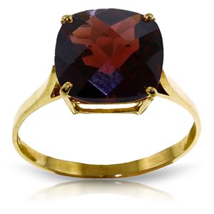 ALARRI 4.5 CTW 14K Solid Gold Ring Natural Checkerboard Cut Garnet