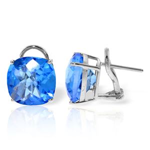 ALARRI 7.2 Carat 14K Solid White Gold Kaleidoscope Blue Topaz Earrings