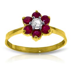 ALARRI 0.5 Carat 14K Solid Gold Offering Reassurance Ruby Diamond Ring