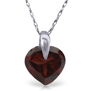 ALARRI 1.15 Carat 14K Solid White Gold Sequel Garnet Necklace