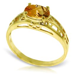 ALARRI 1.15 CTW 14K Solid Gold Filigree Ring Natural Citrine