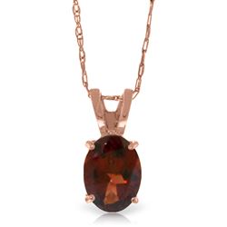 ALARRI 0.85 CTW 14K Solid Rose Gold Solitaire Garnet Necklace