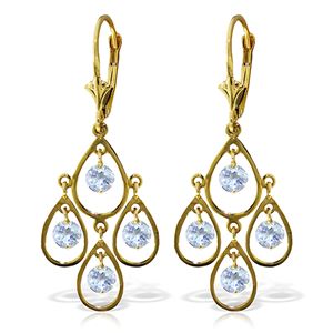 ALARRI 2.4 Carat 14K Solid Gold Pleasure Aquamarine Earrings