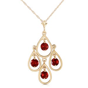 ALARRI 1.2 Carat 14K Solid Gold Lyrical Visionary Garnet Necklace