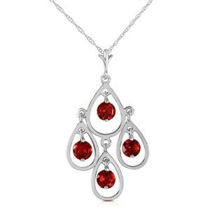 ALARRI 1.2 Carat 14K Solid White Gold You Beside Me Garnet Necklace