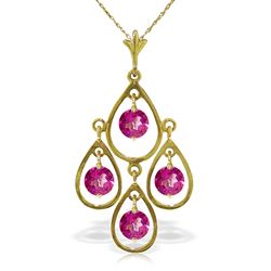 ALARRI 1.2 Carat 14K Solid Gold Pink Reflections Pink Topaz Necklace