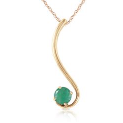 ALARRI 0.55 CTW 14K Solid Gold Life By The River Emerald Necklace